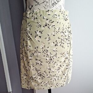 Polly & Esther Green White Bubble Skirt Knee-Length Cocktail